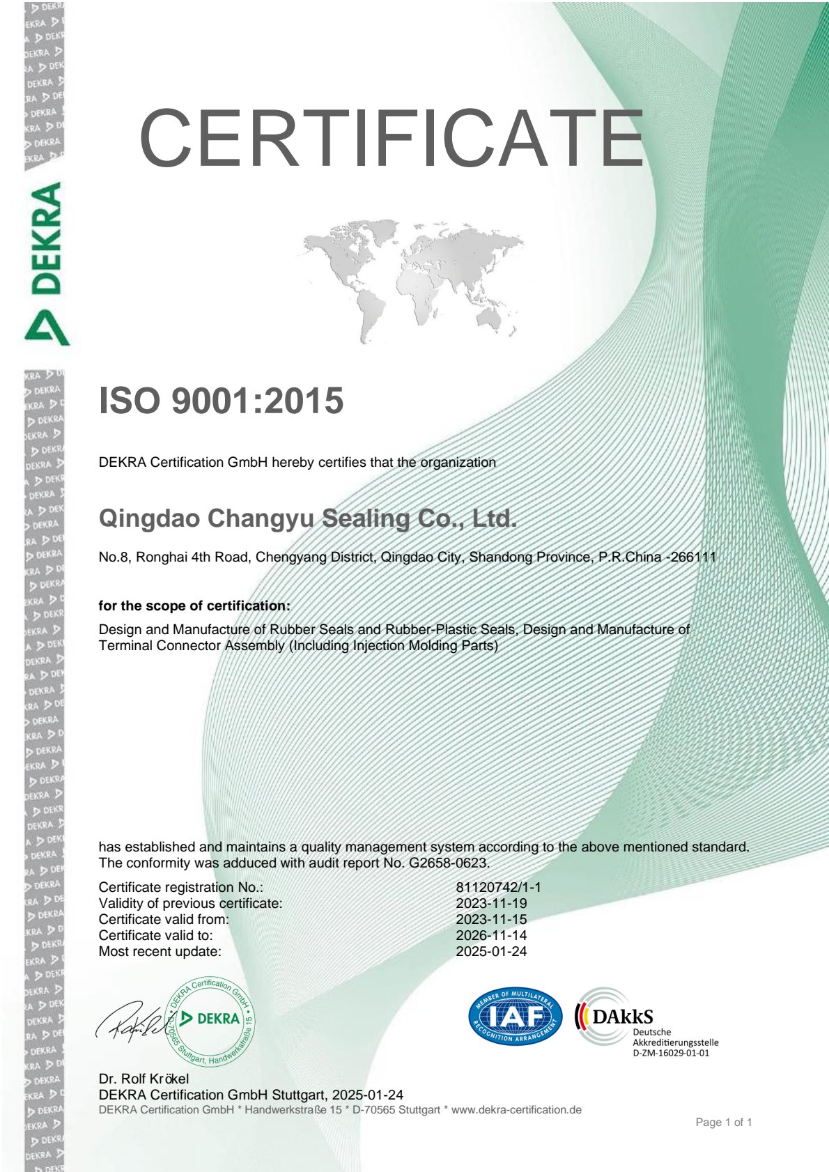 Qingdao CHY ISO9001:2015